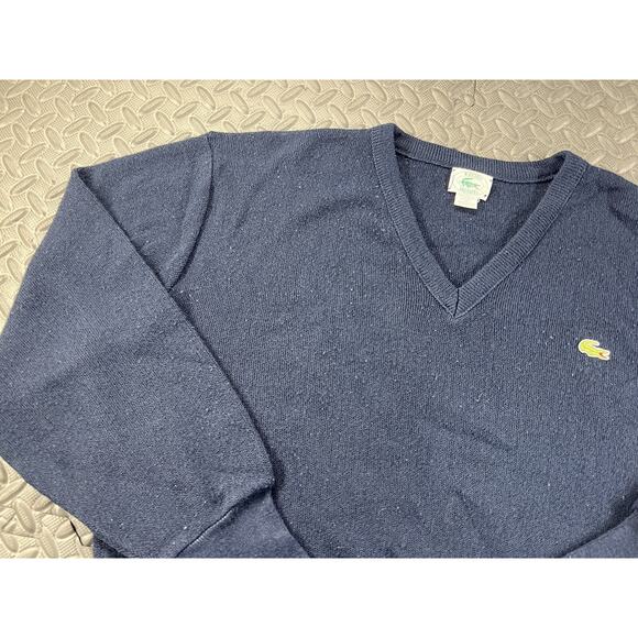 VINTAGE Izod Lacoste Sweater Adult Extra Large Blue Knit Golf Golfing Casual Men - Picture 2 of 12